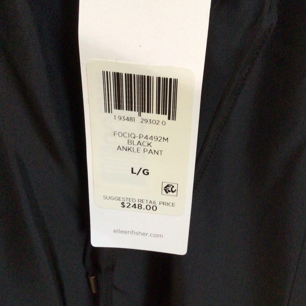 Eileen fisher silk joggers, Large, NWTGS - Picture 3 of 8
